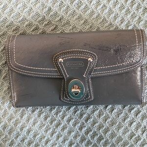 Coach gray patent leather wallet-project